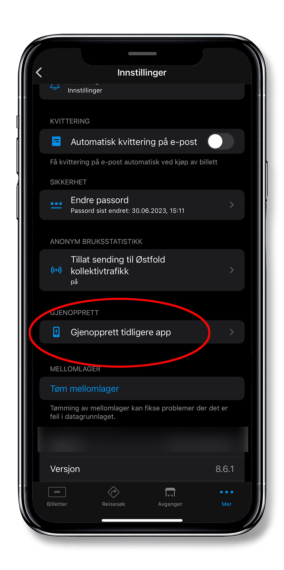 Visning finne app-id